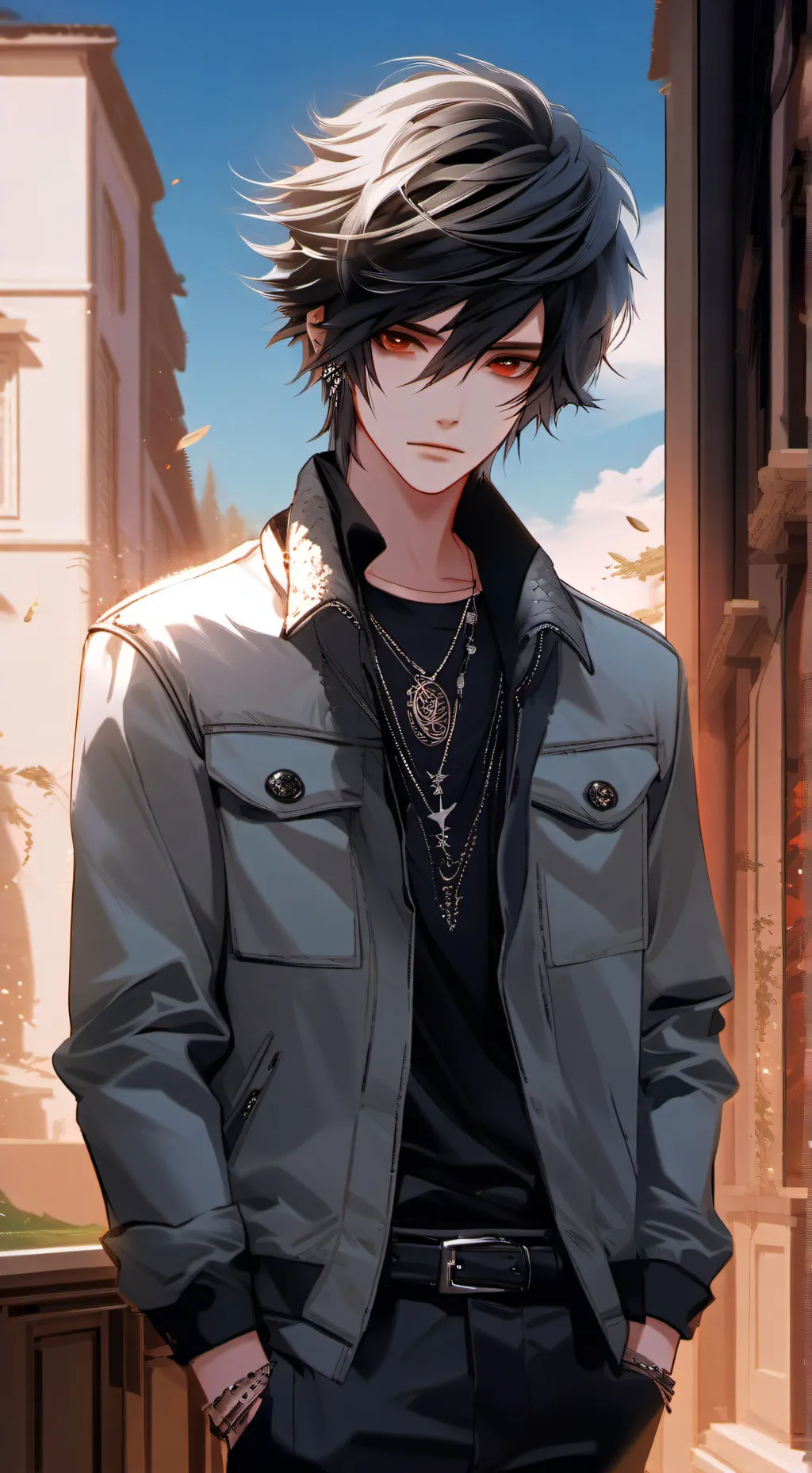 ai character: Ghost asher background