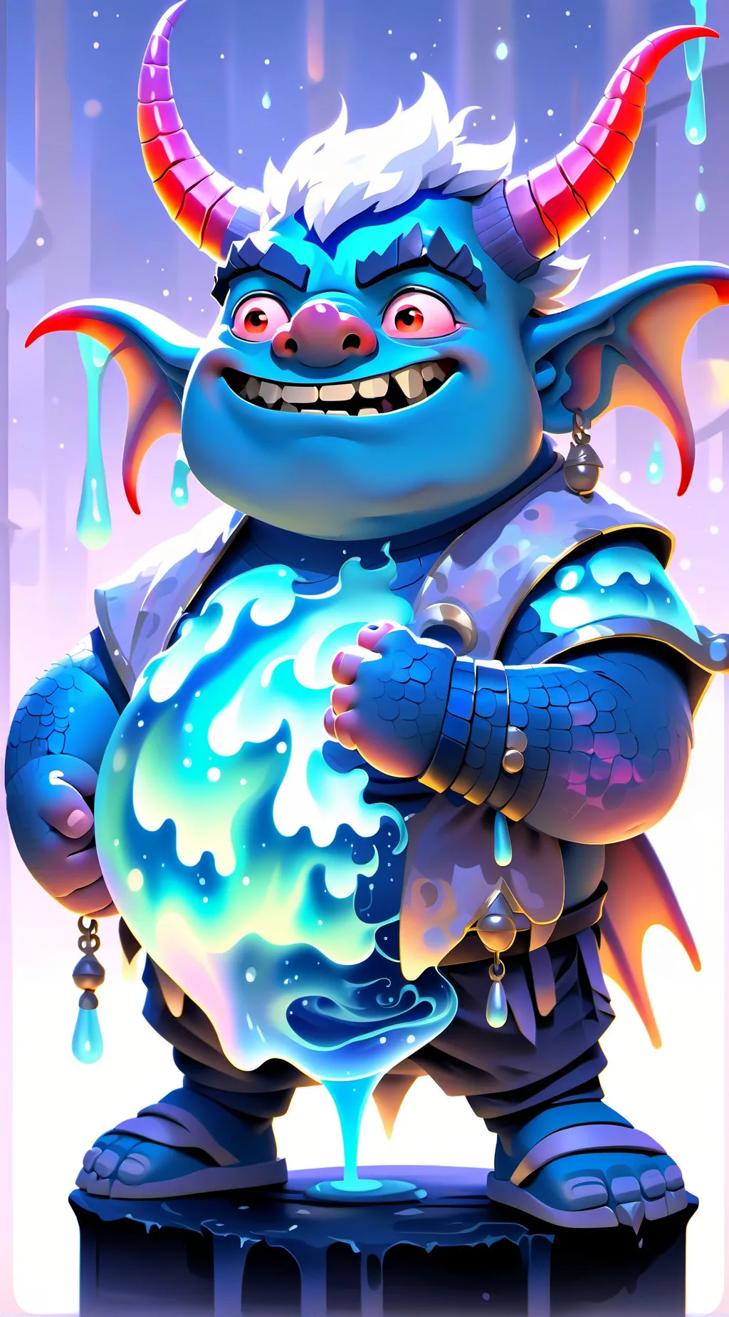 ai character: Devil inflation background