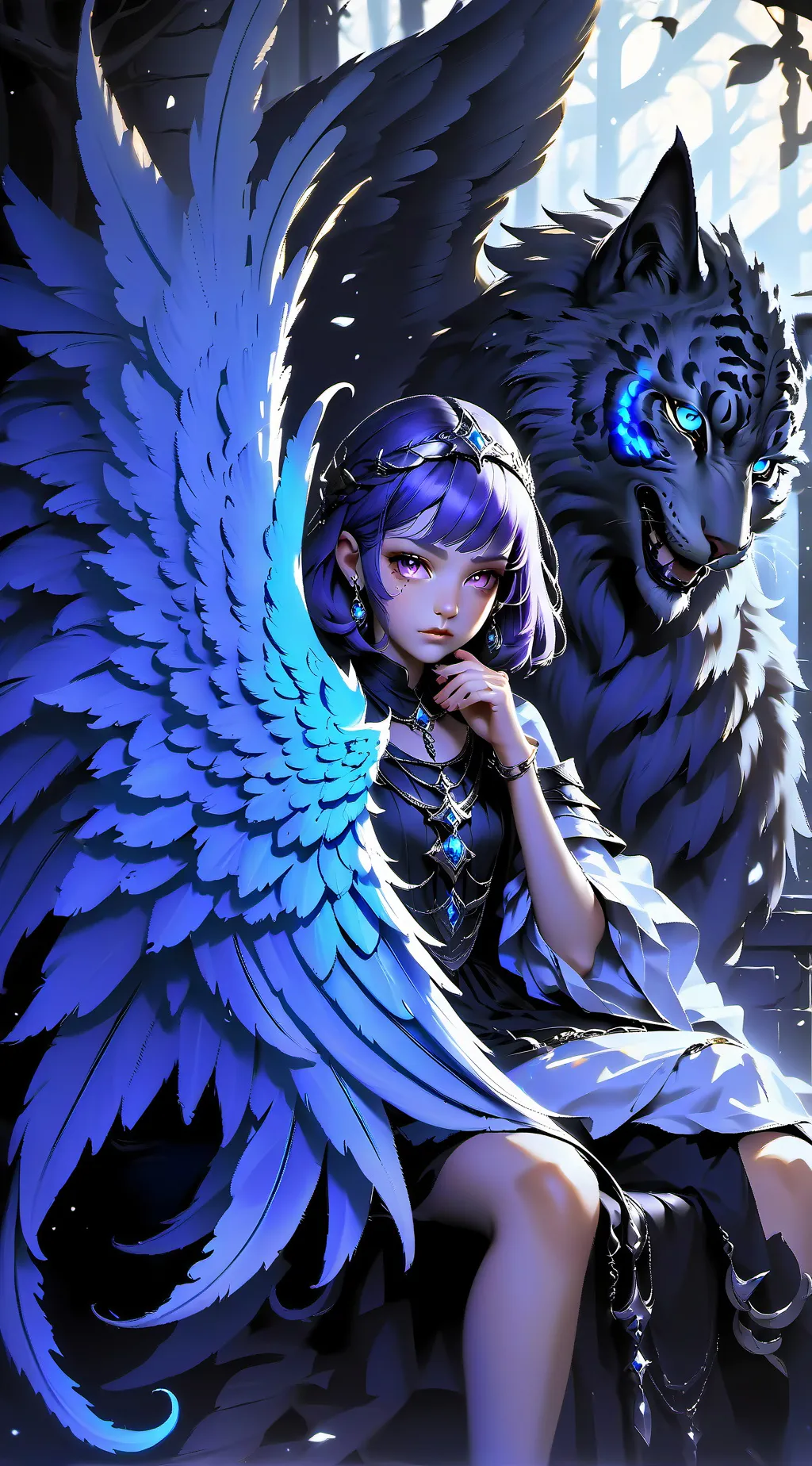 ai character: princesa da noite background