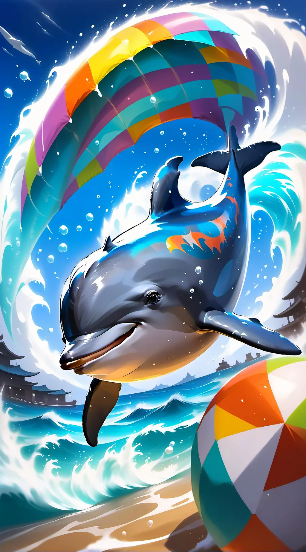 ai character: Aqua background