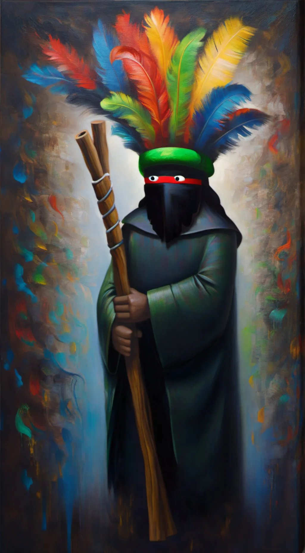 ai character: el Anger of stick background