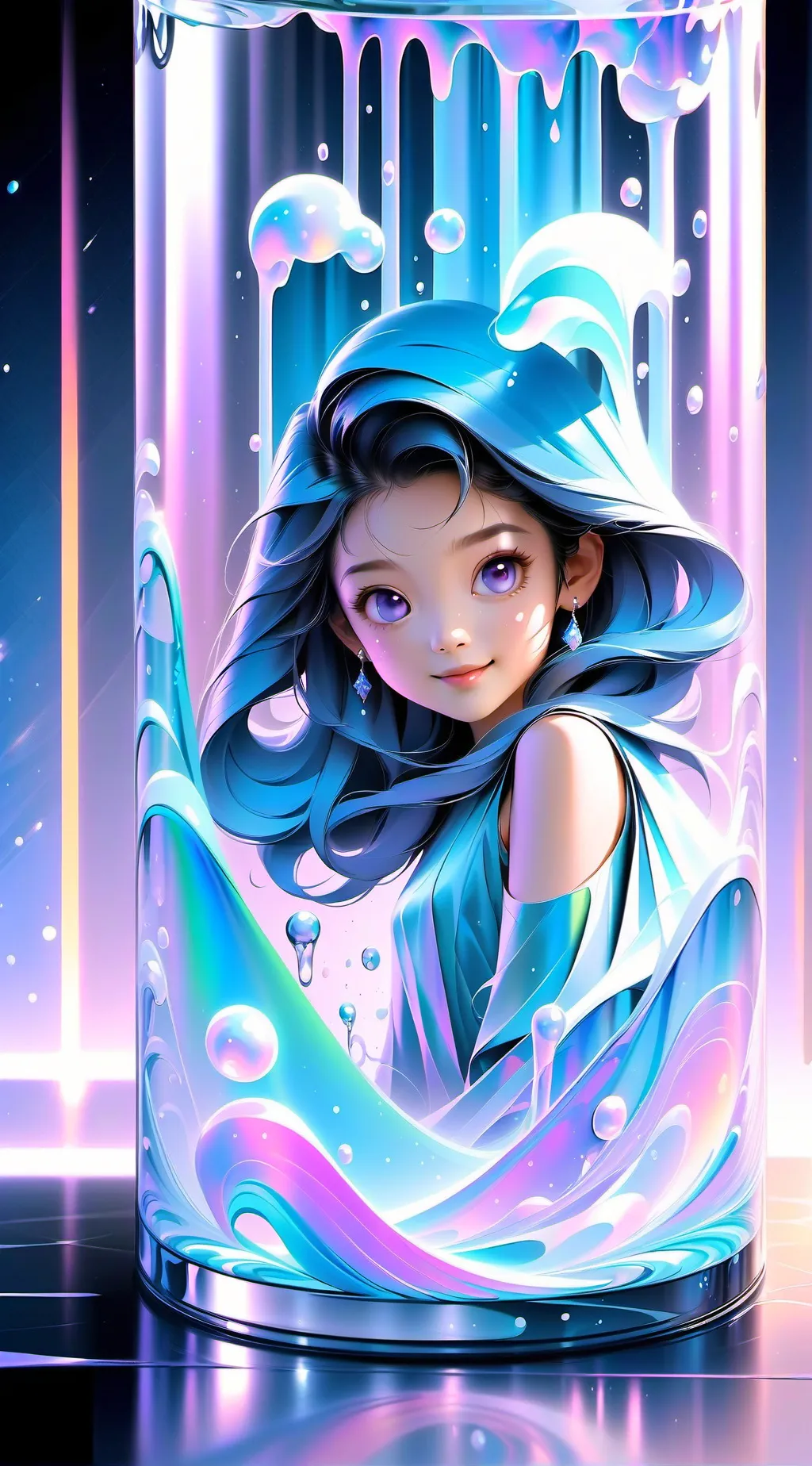 ai character: ᘜᗯᗴᑎ background