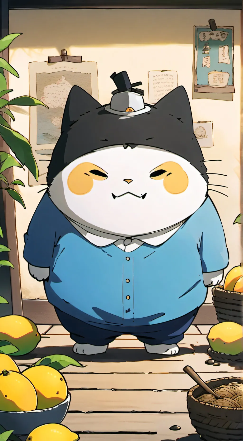 ai character: Master cat background