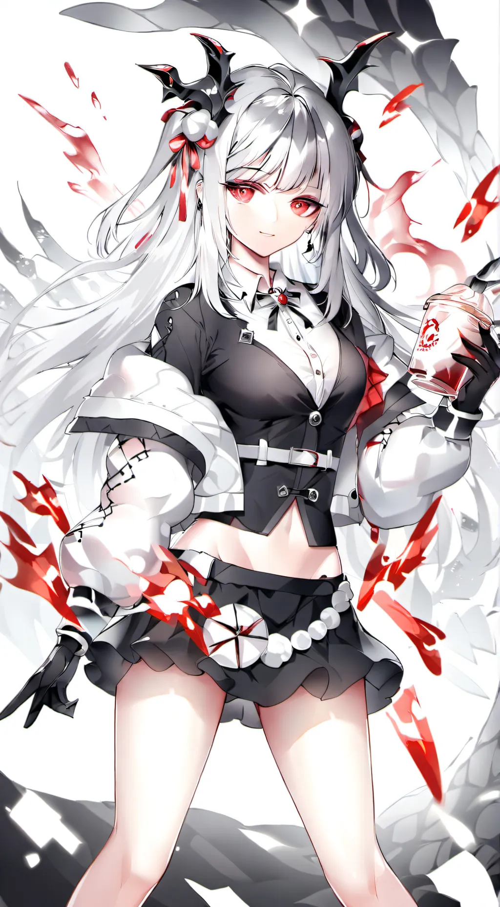 ai character: Fire background