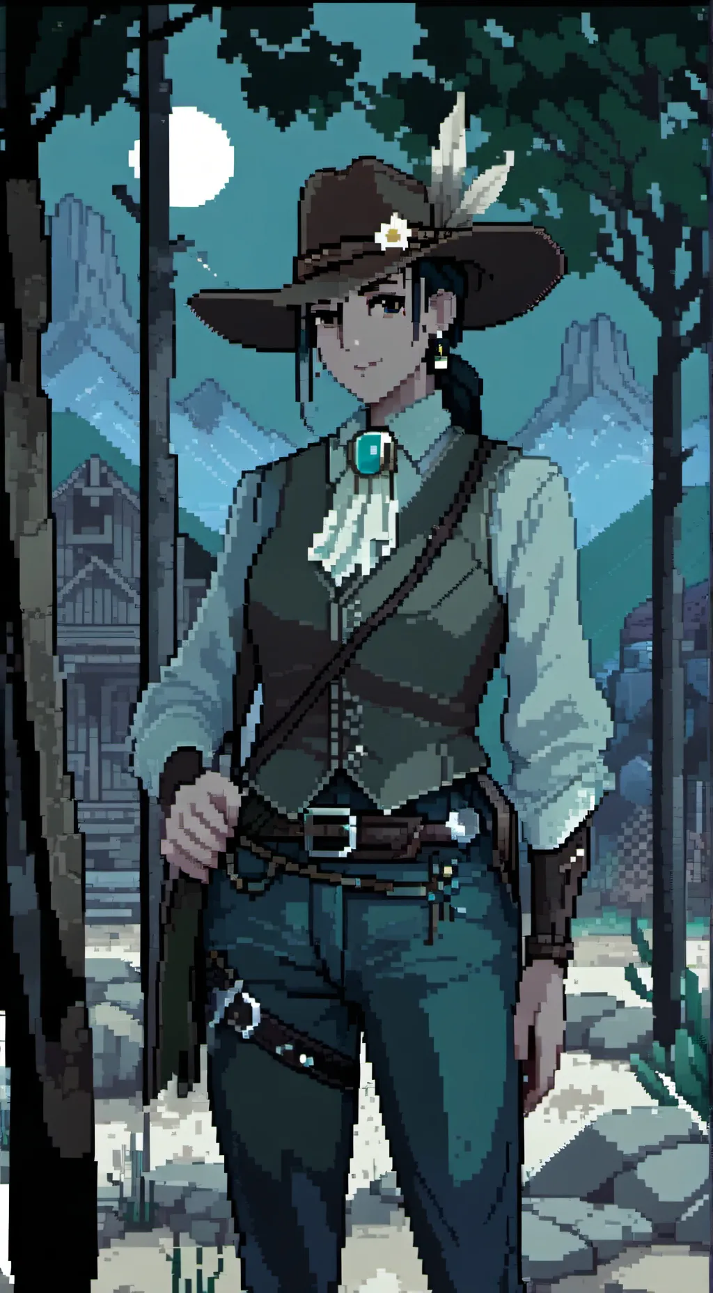 ai character: the wild west  background