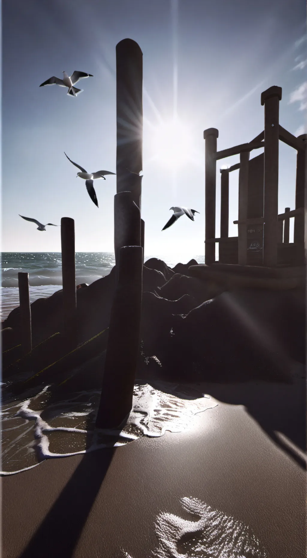 ai character: mha beach day background