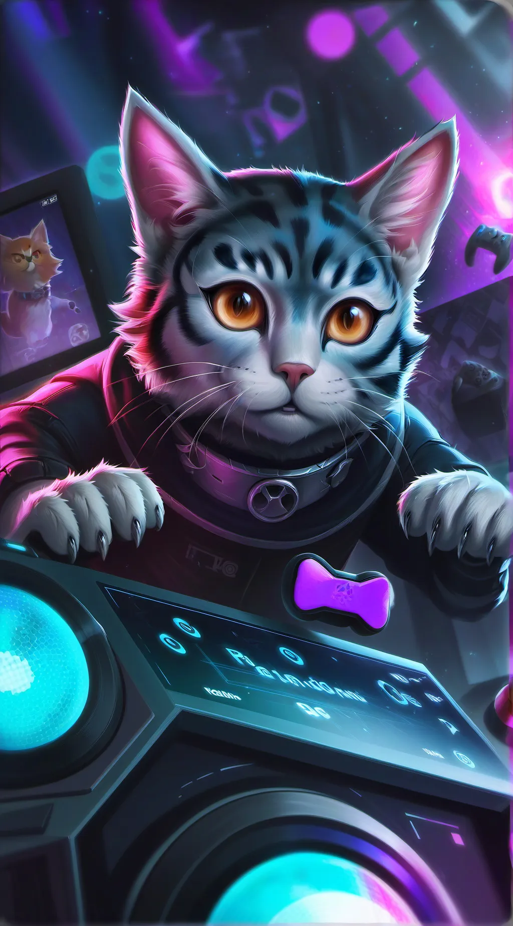 ai character: Pixel background