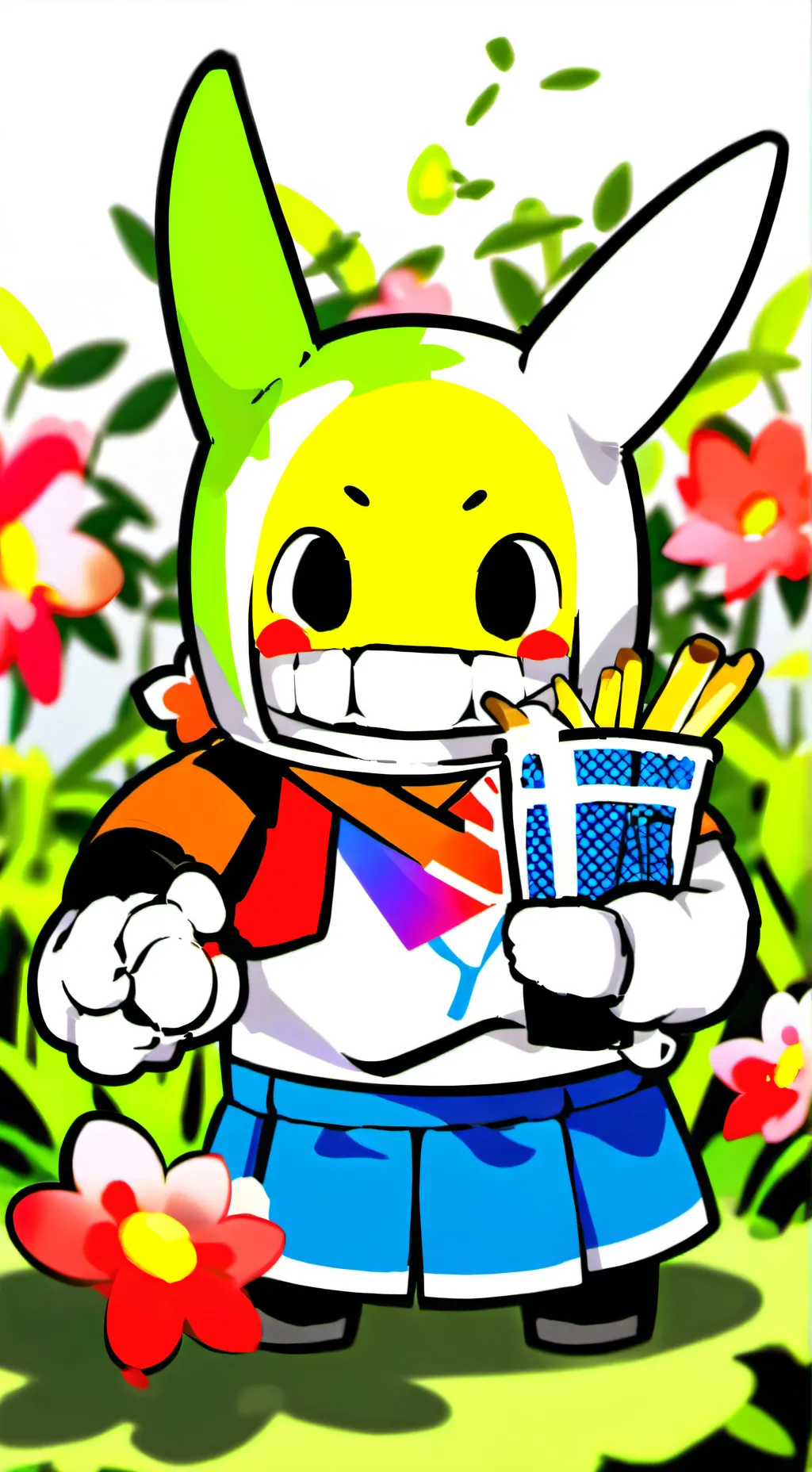 ai character: Dandy's world  background