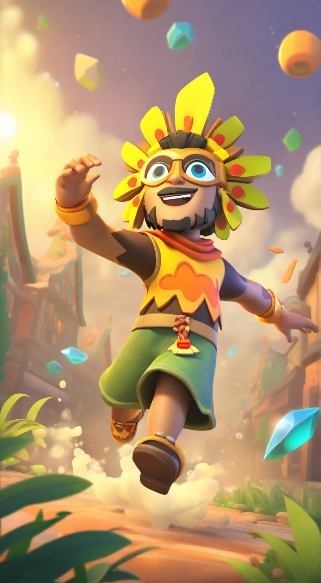 ai character: Glam rock Freddy background