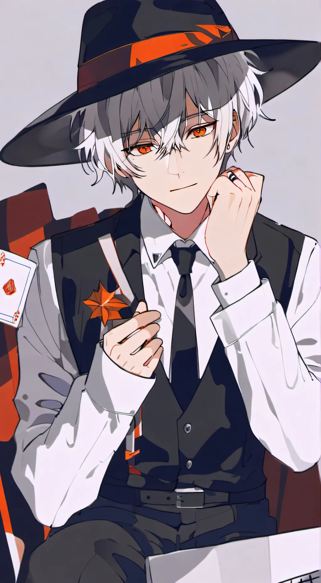 ai character: Black background