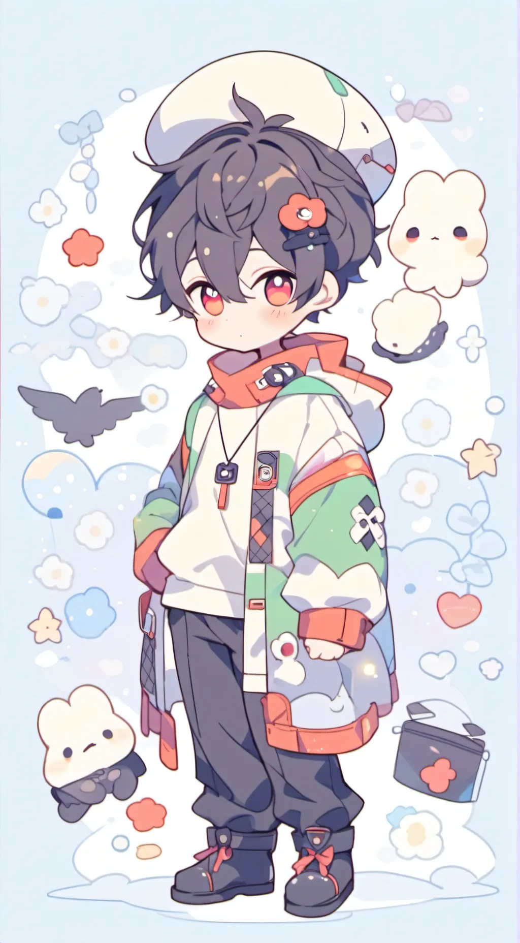 ai character: Mha Vampire cacher background