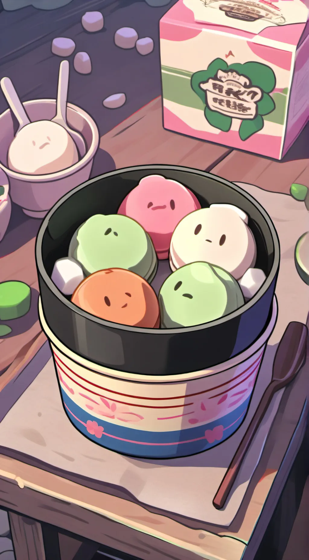 ai character: mochi background