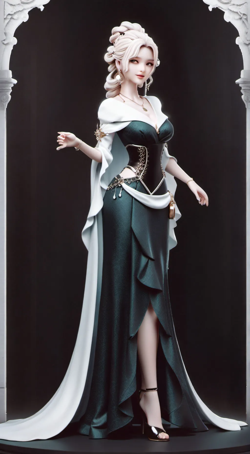 ai character: coral background