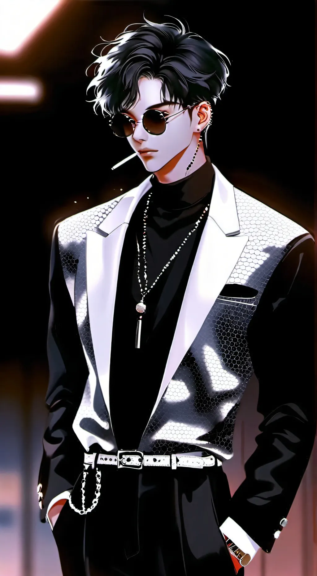 ai character: boss gun background