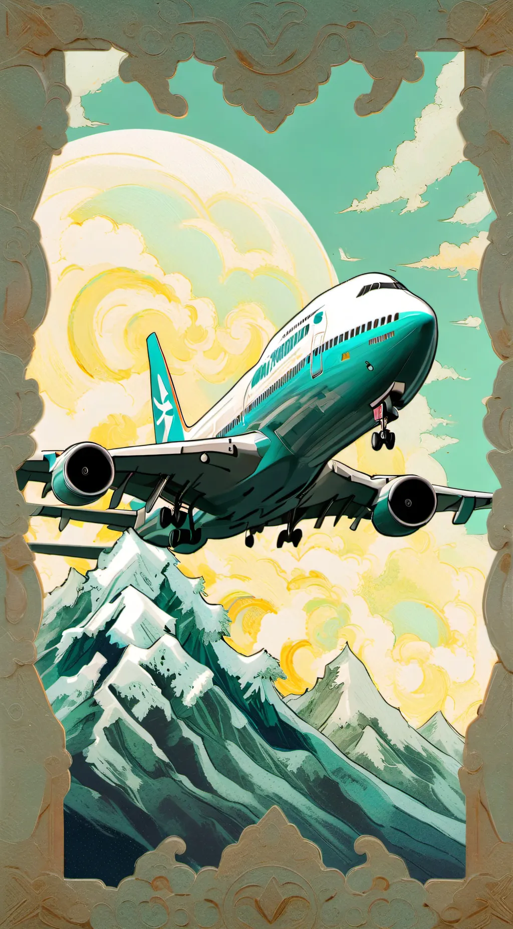 ai character: Boeing 747 background