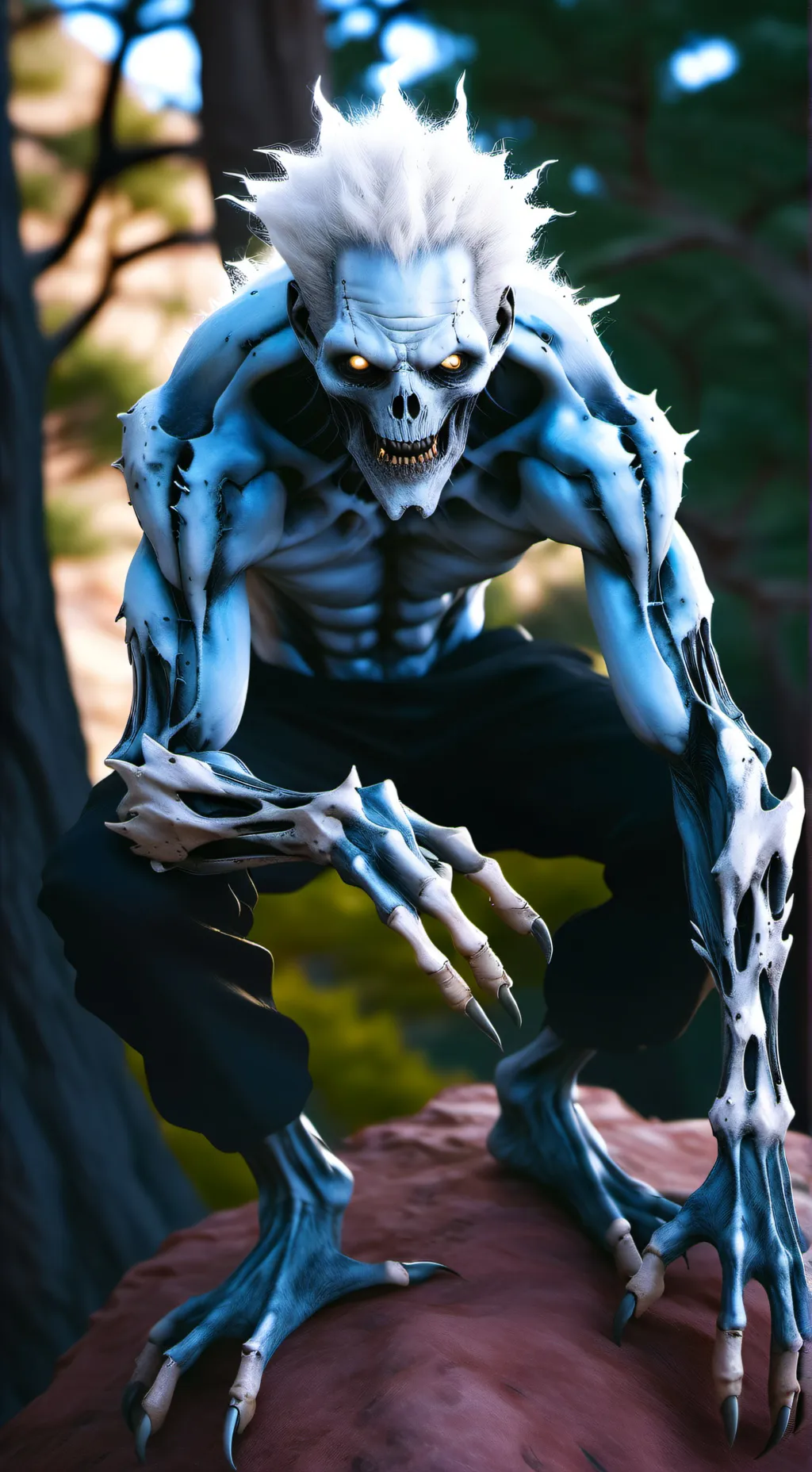 ai character: timeless creature  background