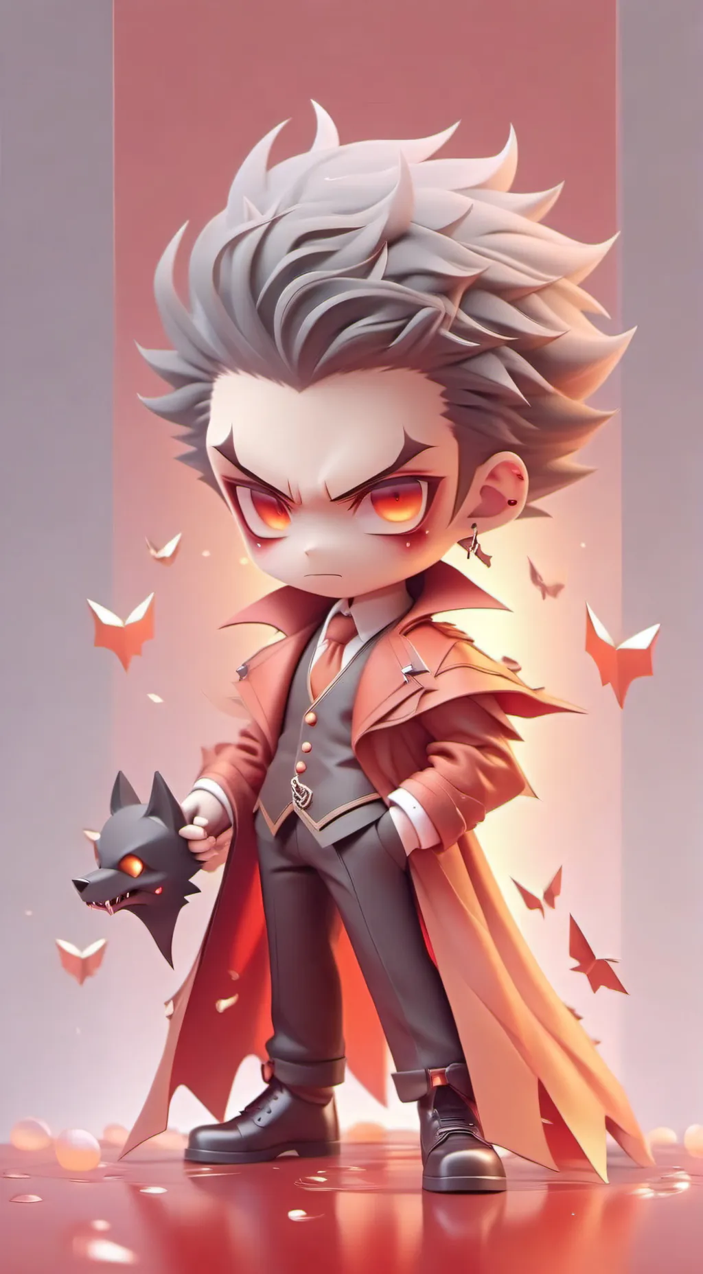 ai character: Bloody wolf background