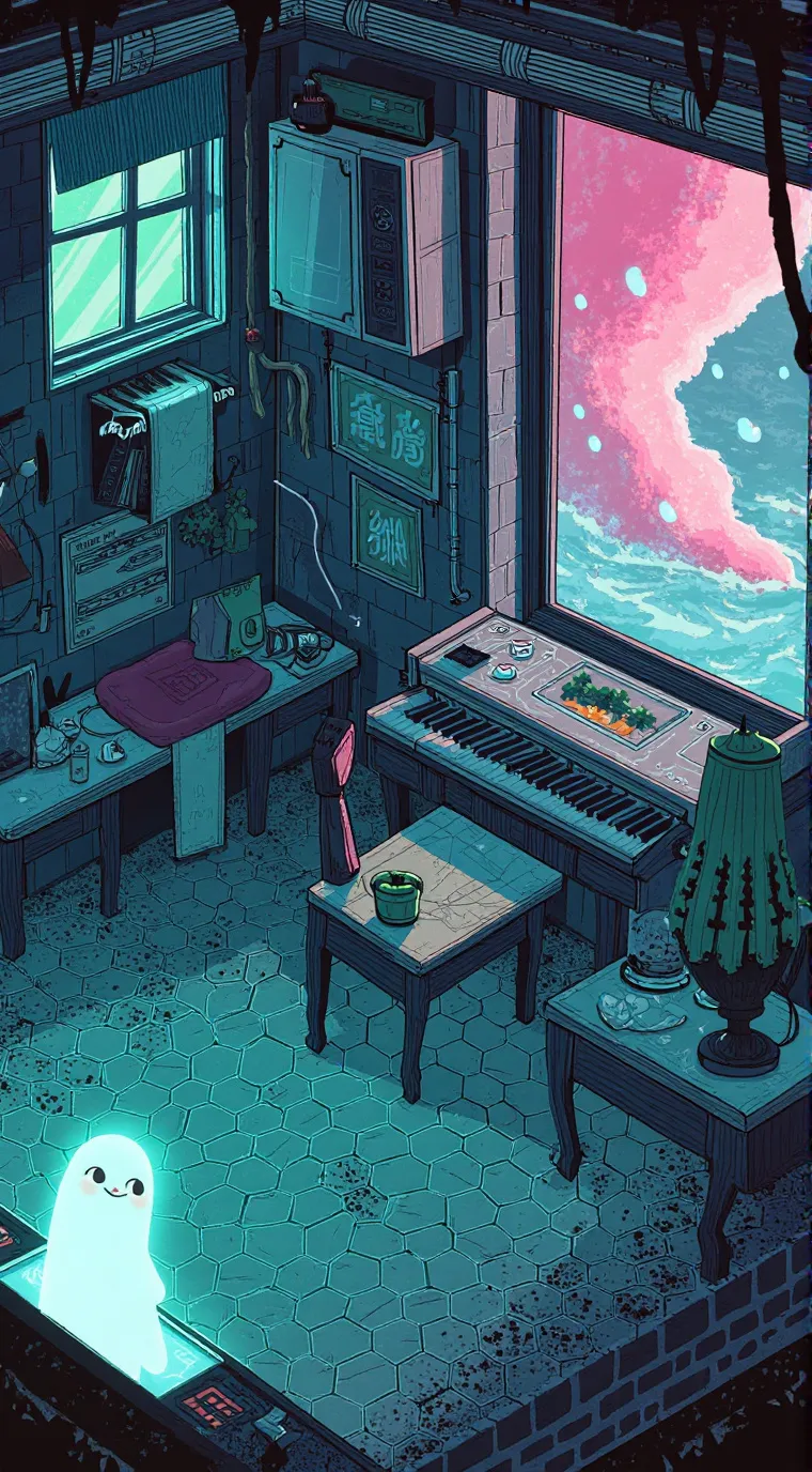 ai character: Mha ghost background