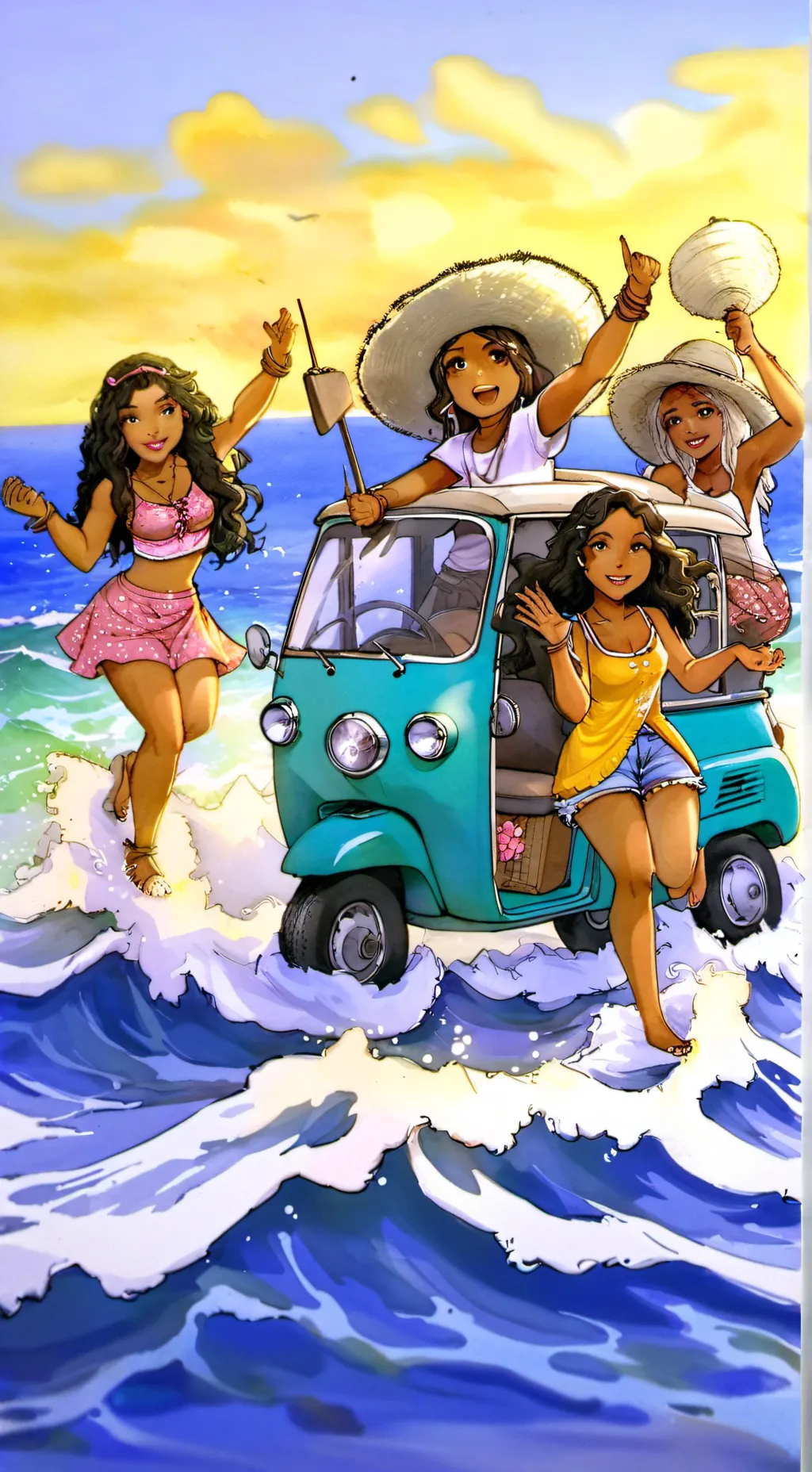 ai character: irmã e irmão  background