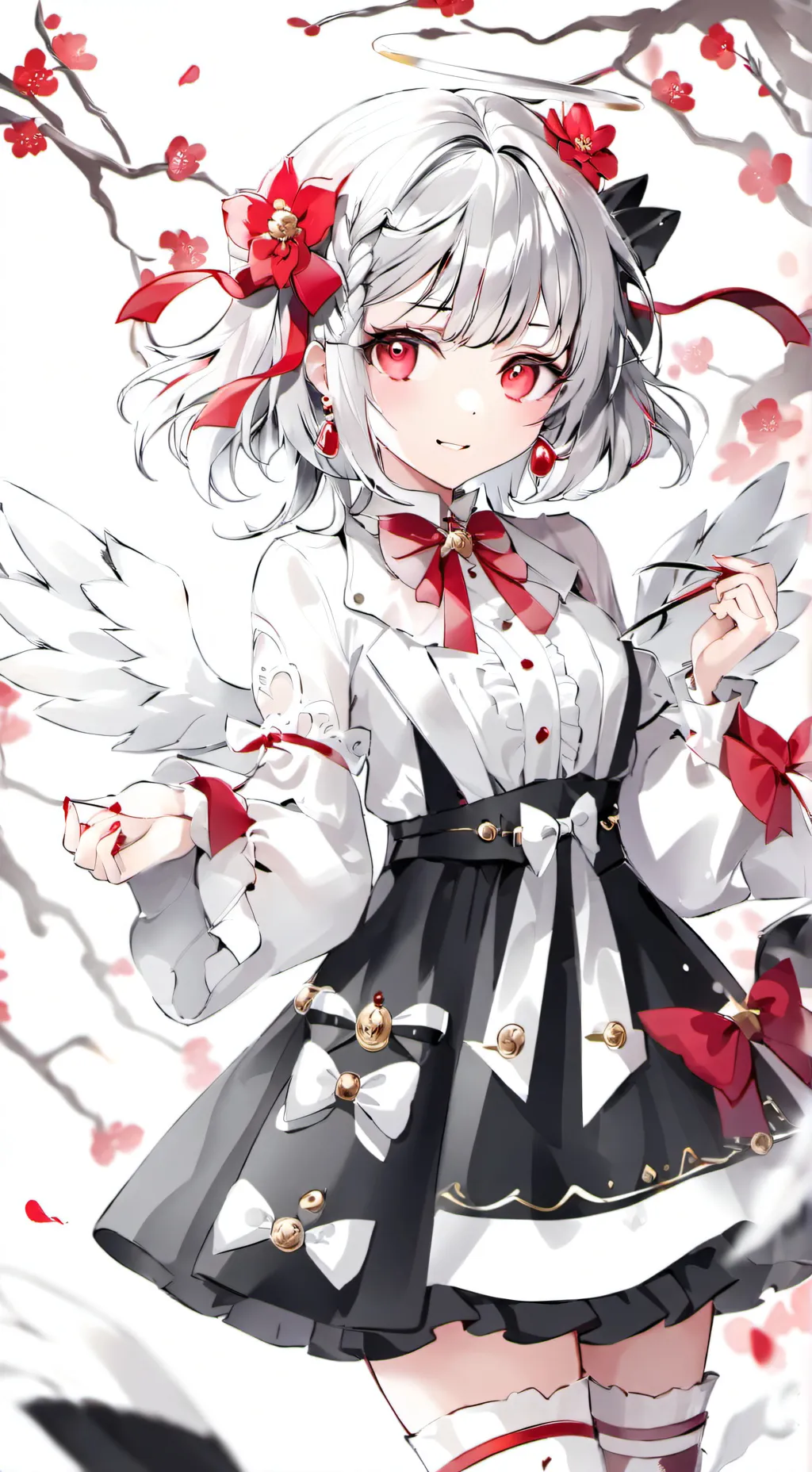 ai character: angel girl background