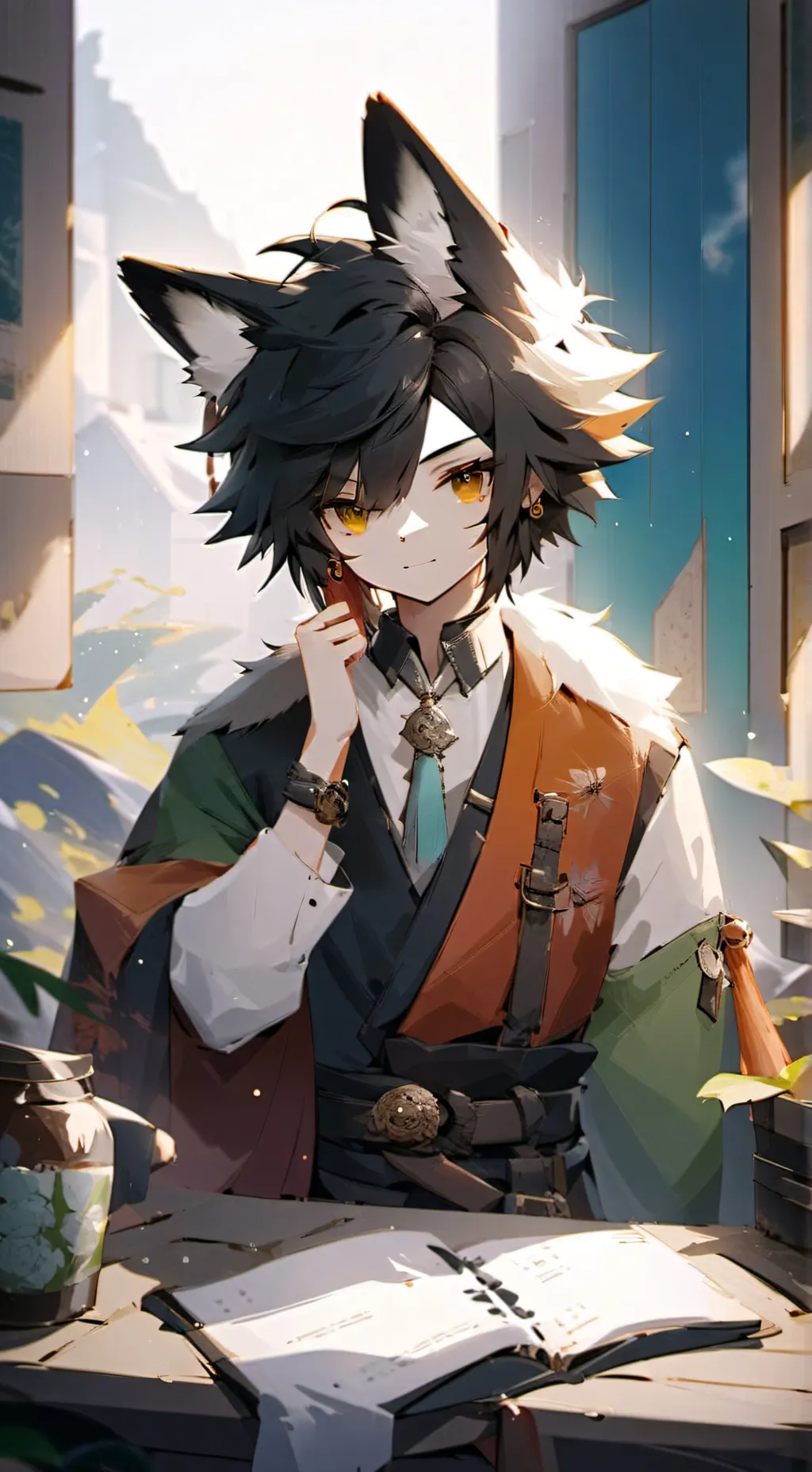 ai character: furro amigo background