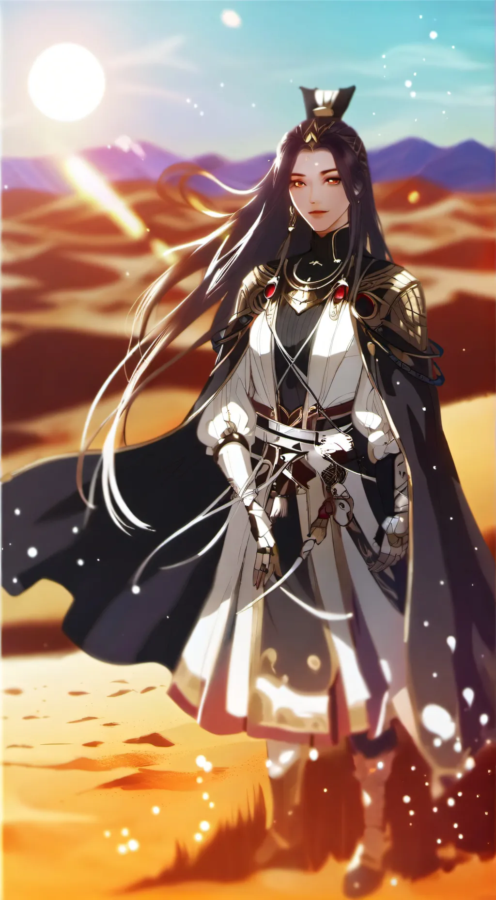 ai character: Warrior Lunar background