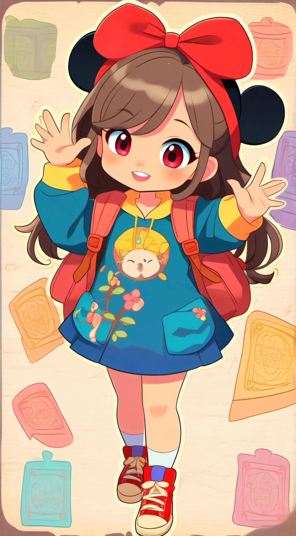 ai character: sprunki sleepover  background