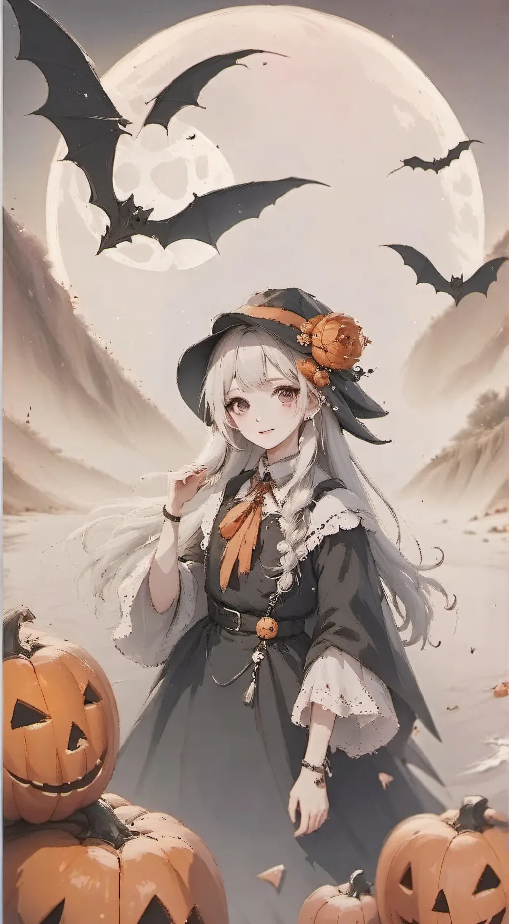 ai character: FS Halloween  background