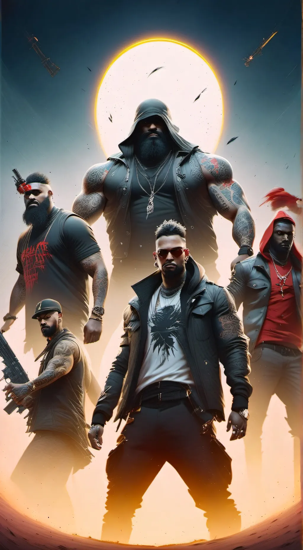 ai character: Blood gangster background