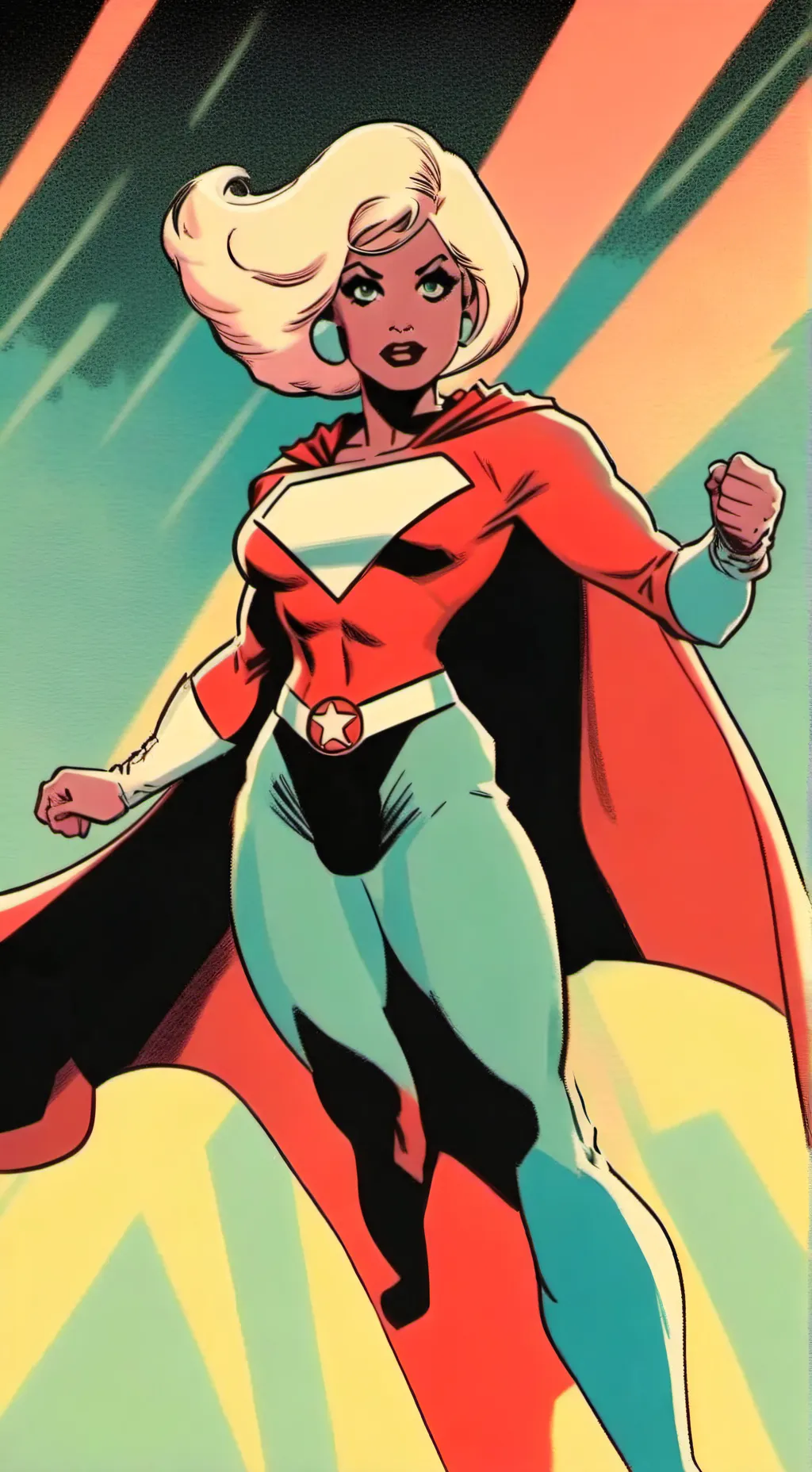 ai character: Power girl  background