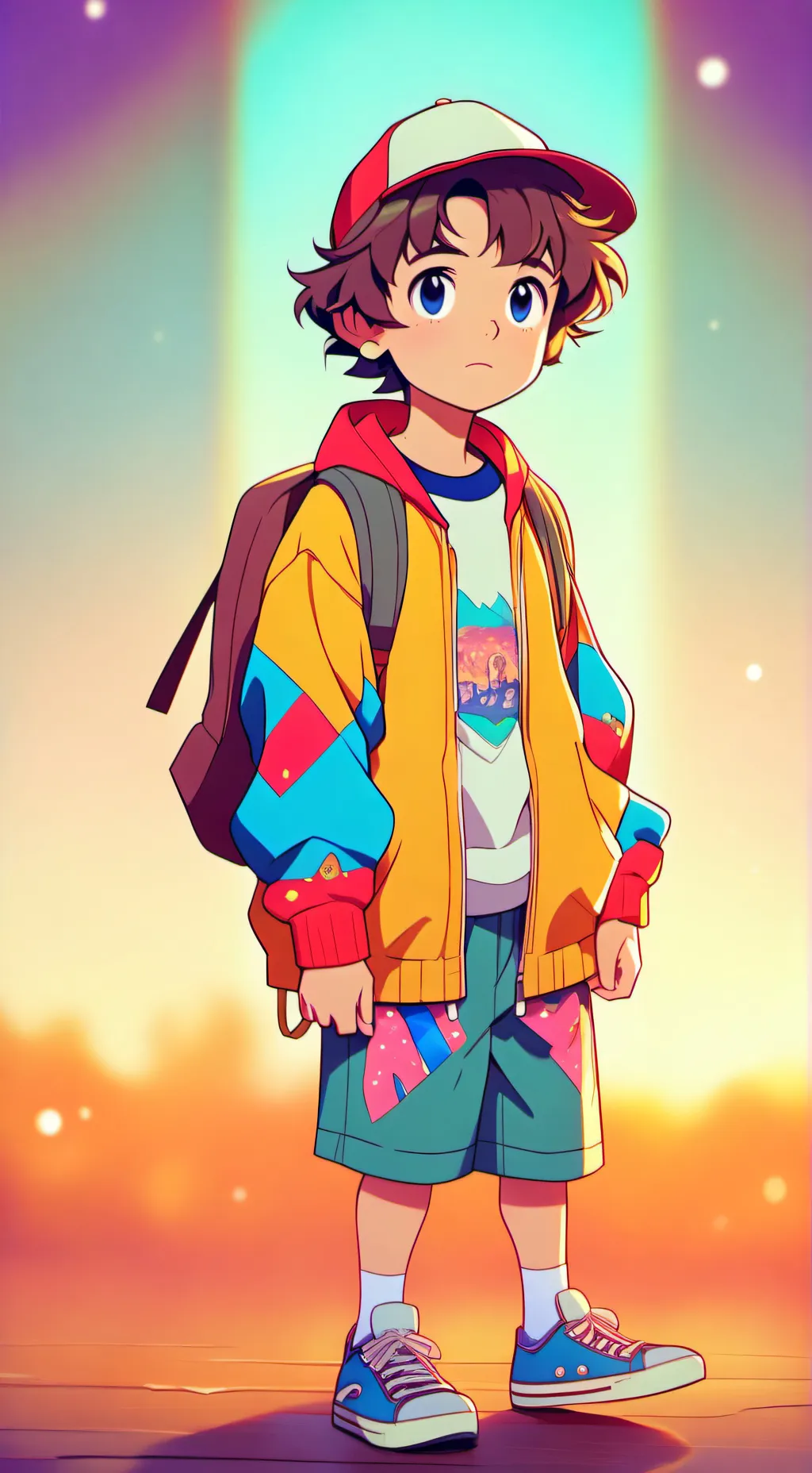 ai character: Dustin  background