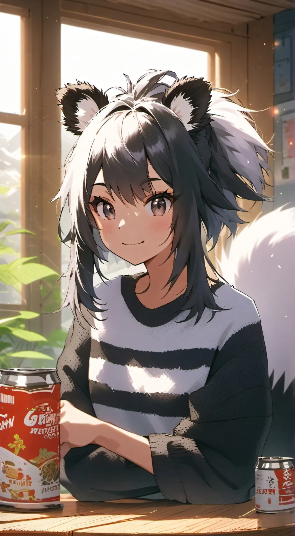 ai character: vee x astro x she. background