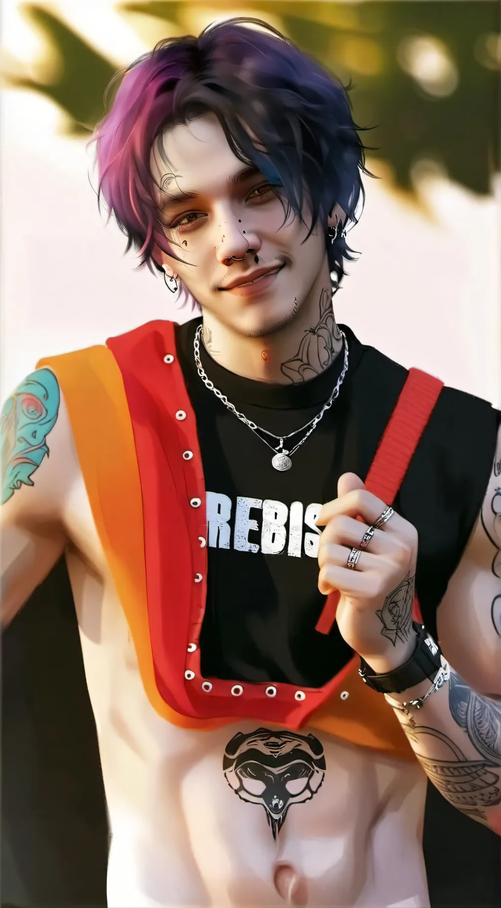 ai character: Gus lil peep  background