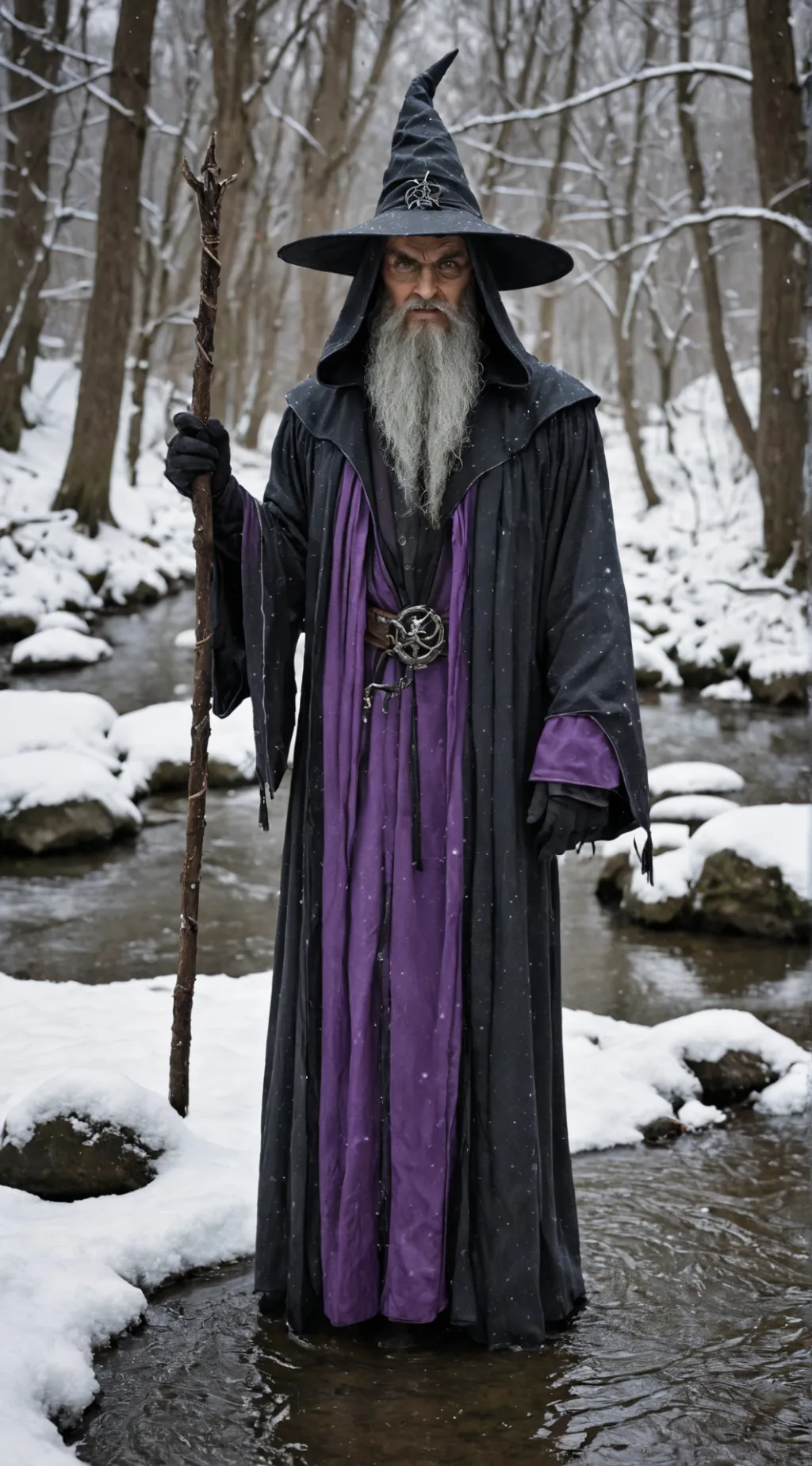 ai character: Beware Snowy Creek background