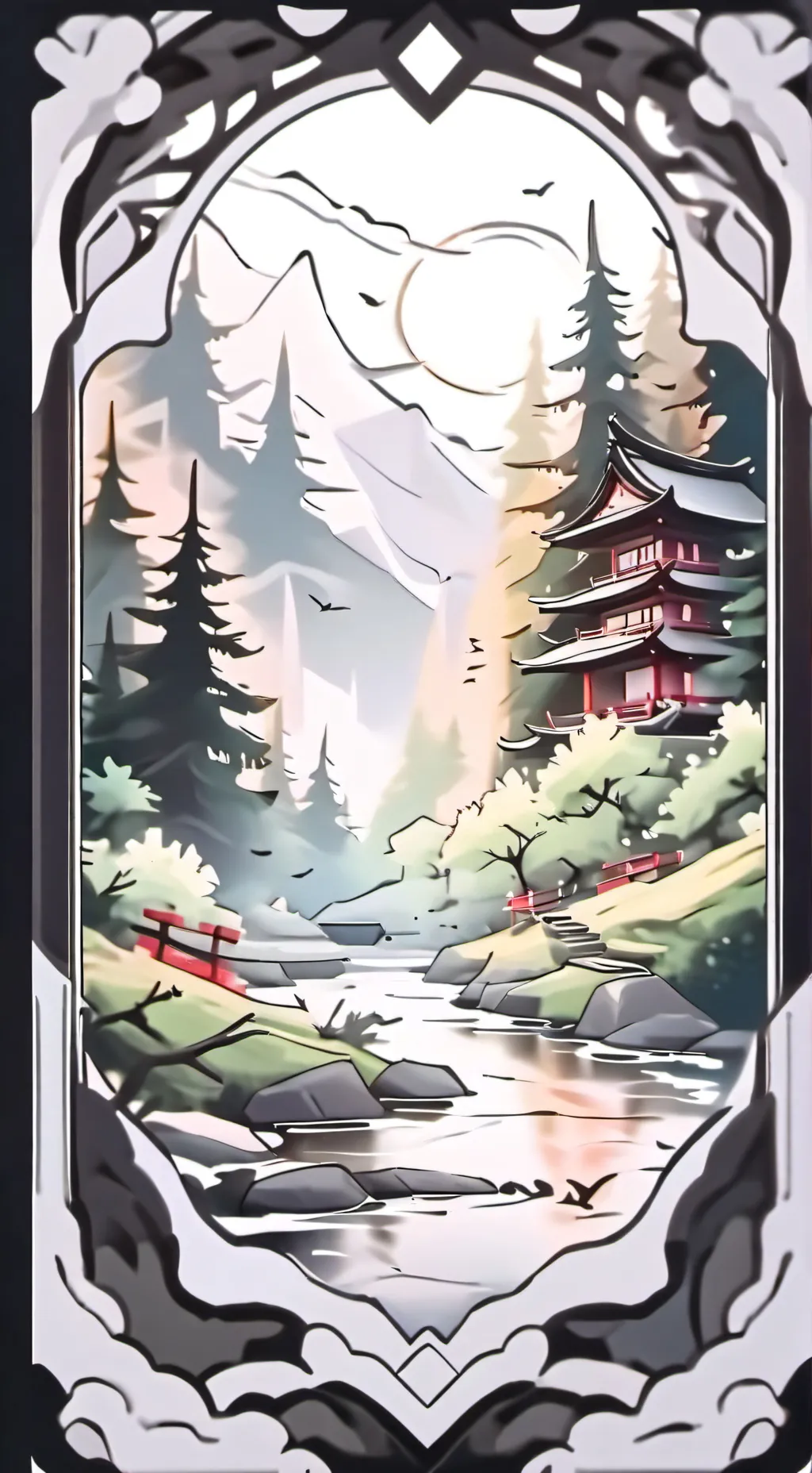 ai character: miasteczko background