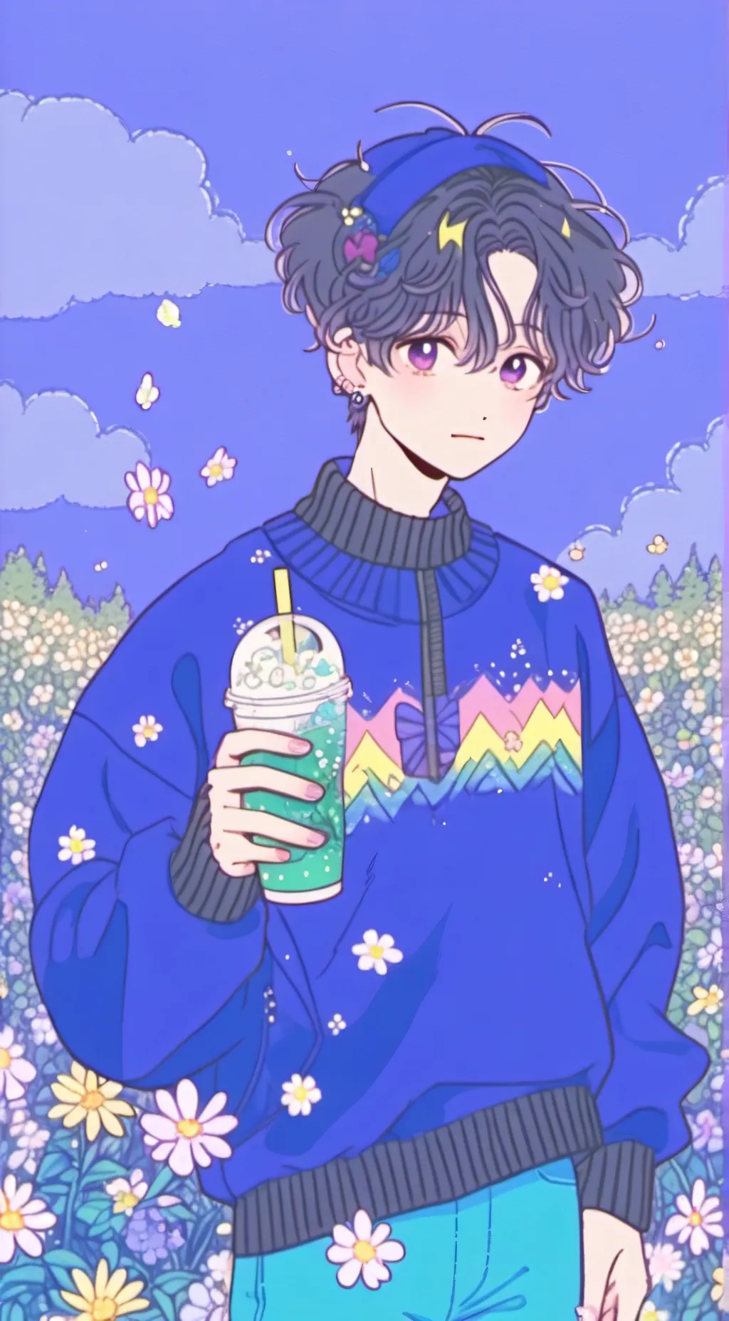 ai character: stray kids  background