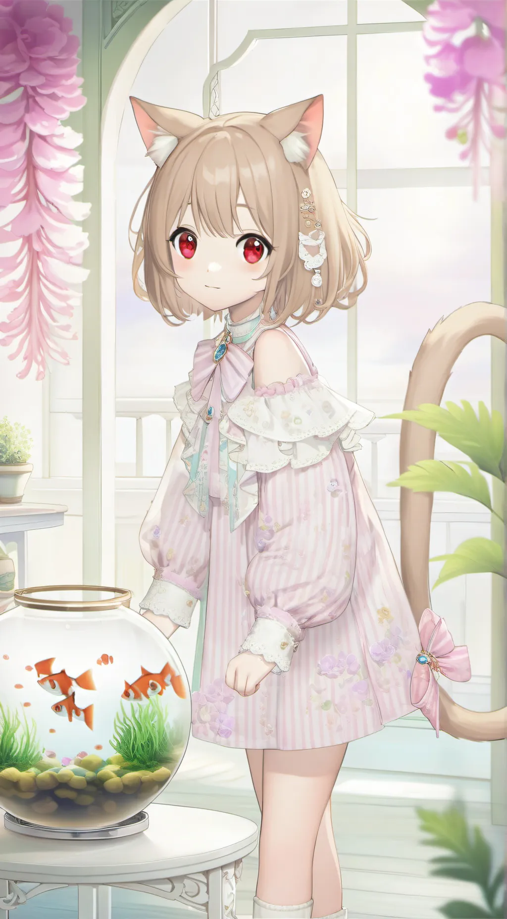 ai character: Coraline Clownfur background