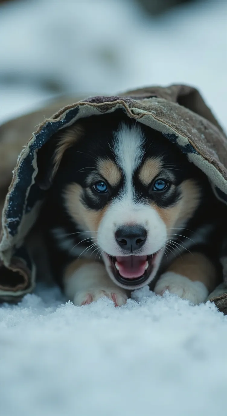 ai character: Snow  background