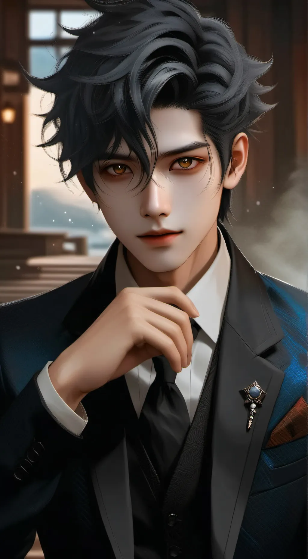 ai character: Adam  background