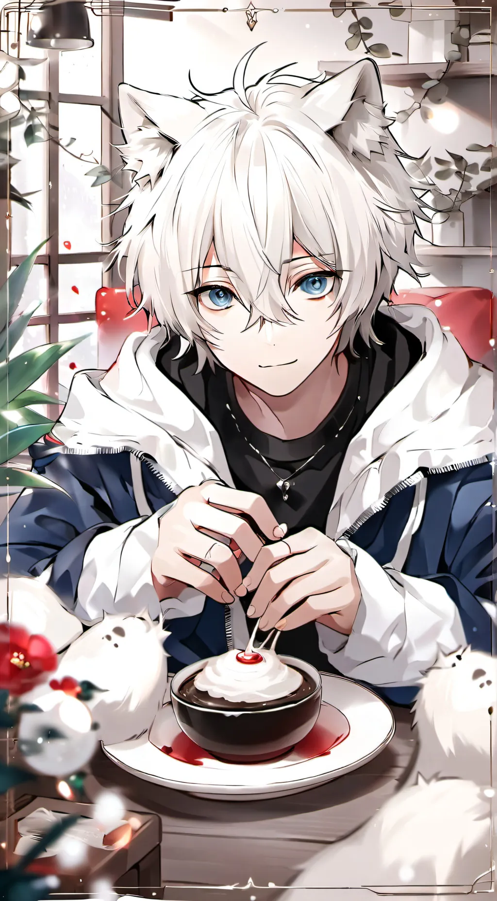 ai character: Polar Pup Spirit background