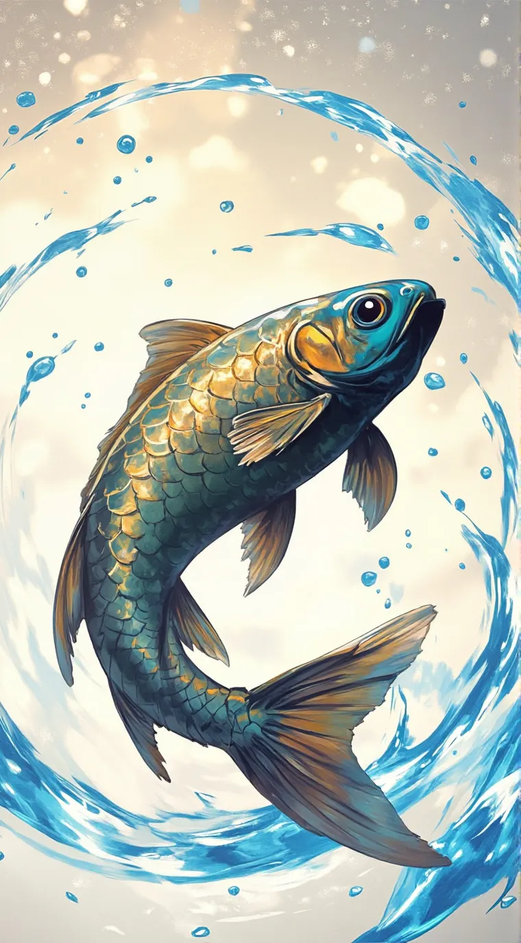 ai character: Fish👍 background