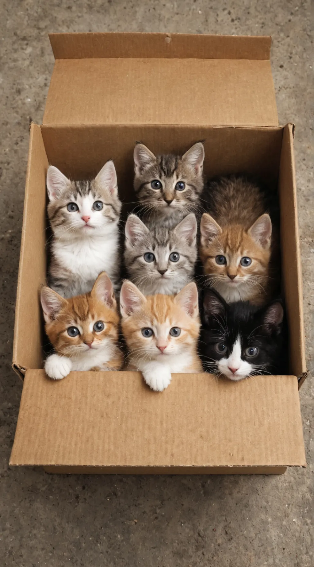 ai character: 5 kittttyys background