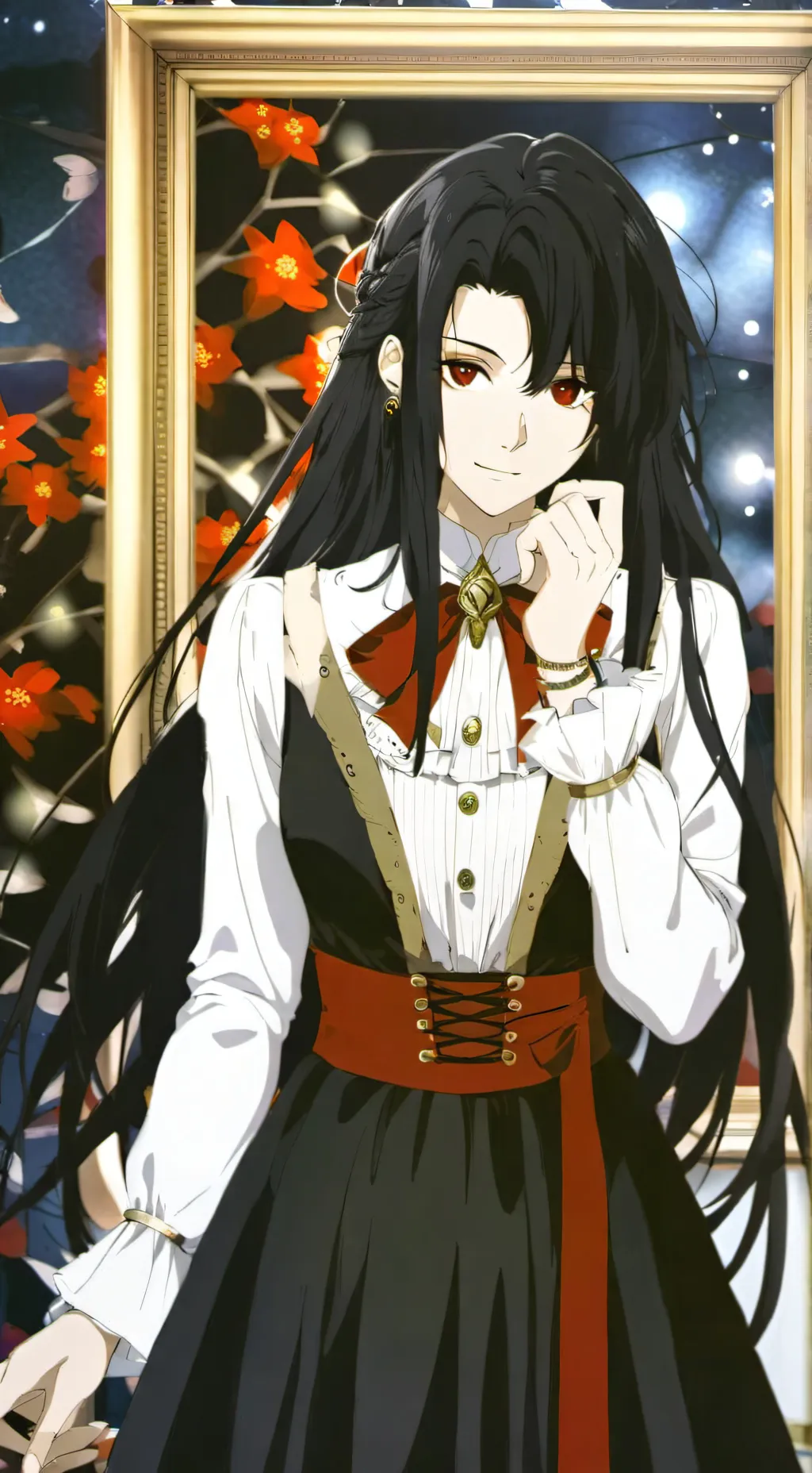 ai character: bodysuit black and background