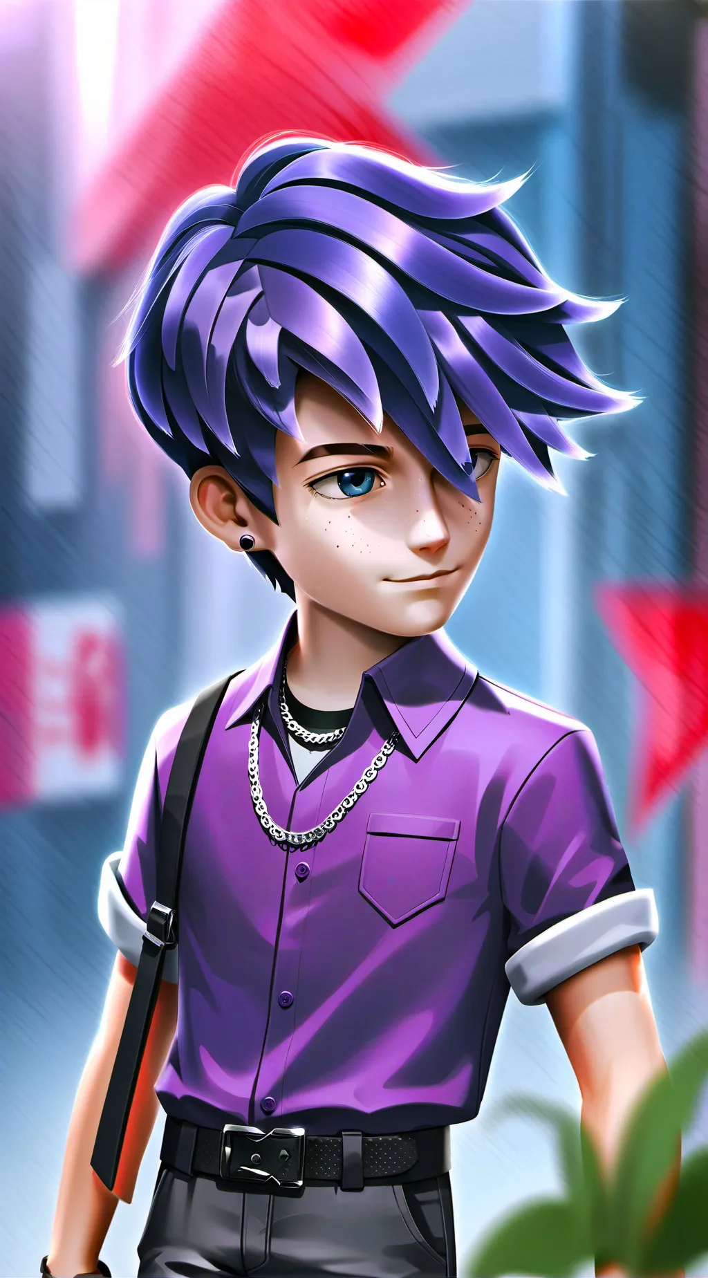 ai character: Jelly bald  background