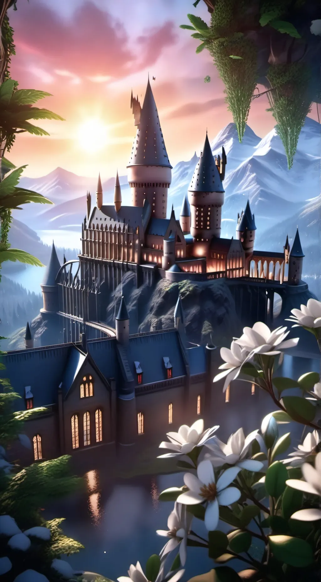 ai character: Hp Christmas background