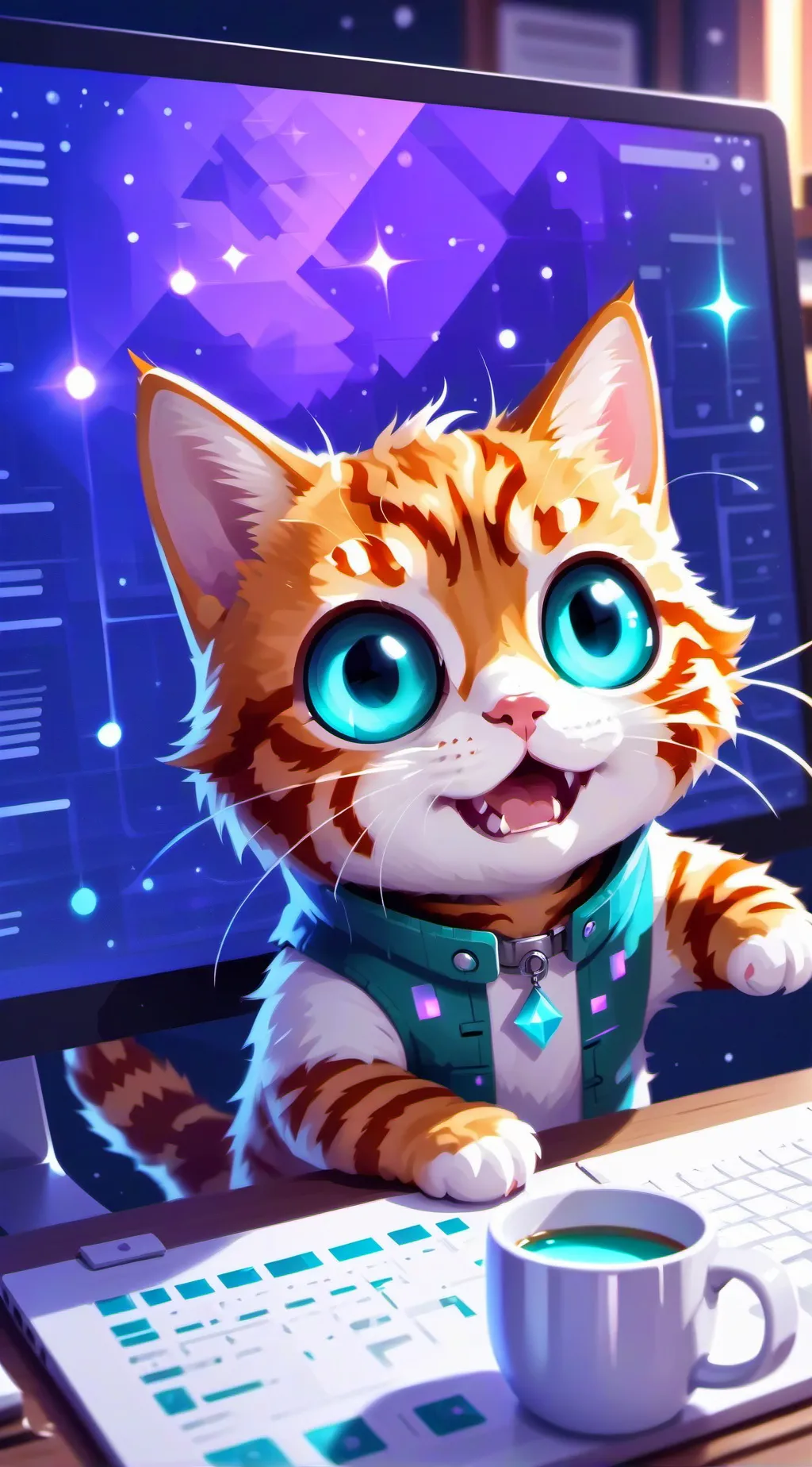 ai character: OrangeSpark background