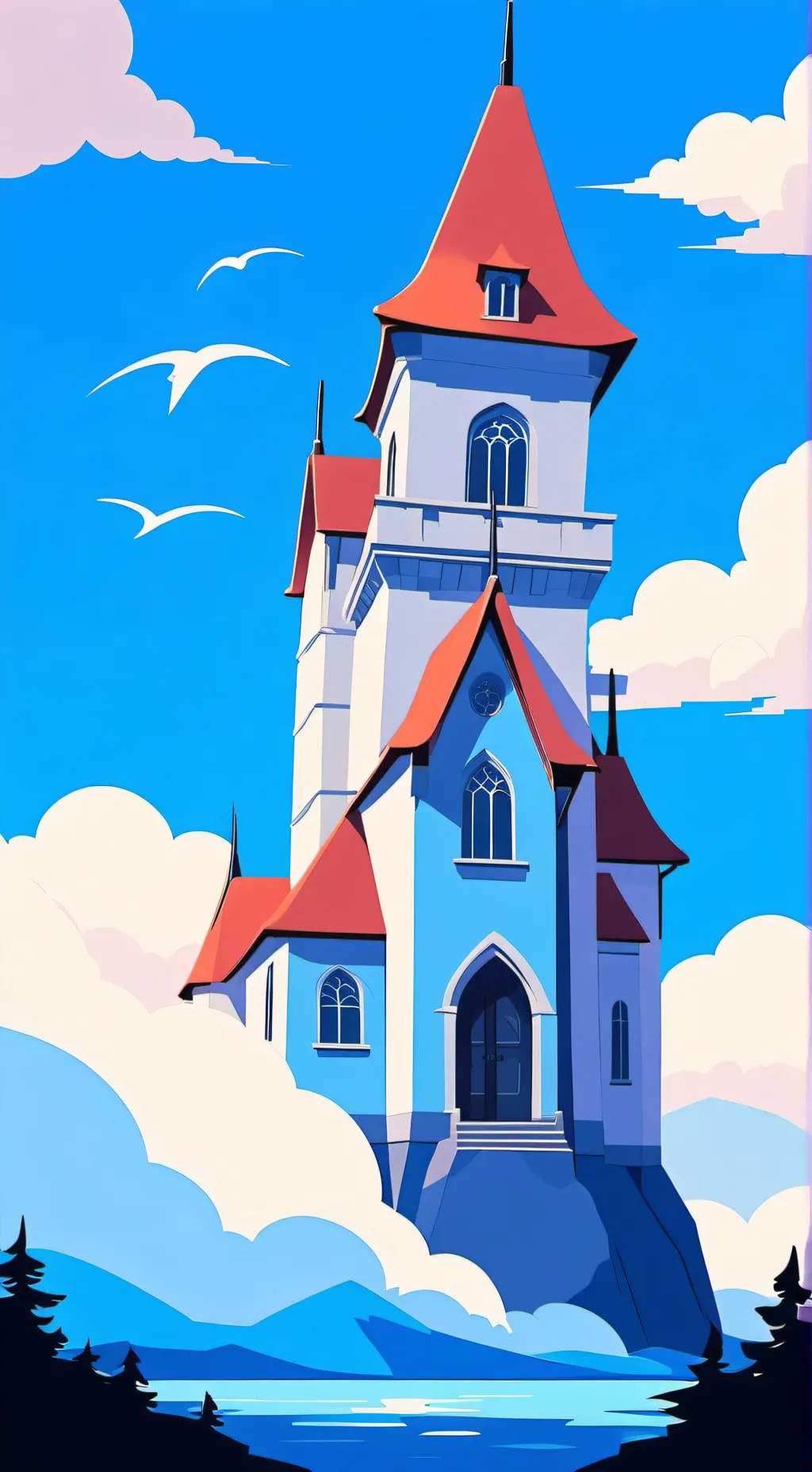 ai character: Magic school  background