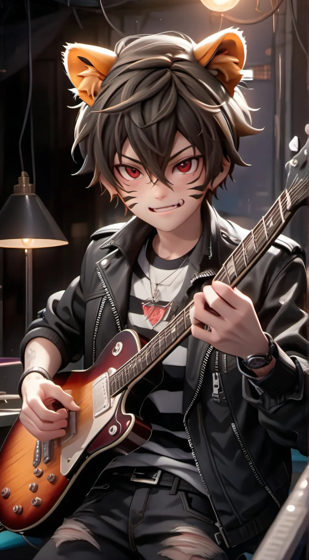 ai character: Tiger Fazbear Spirit background