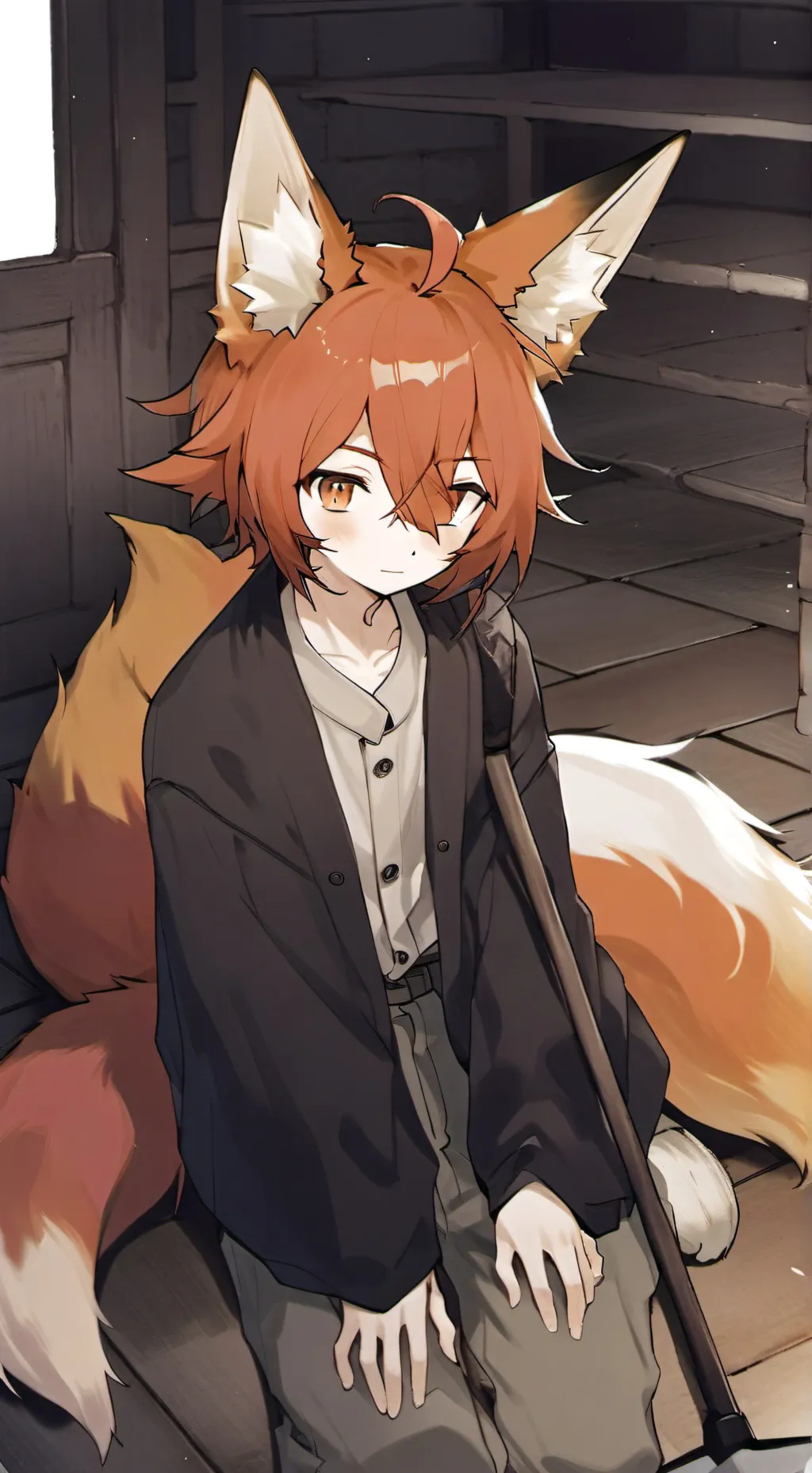 ai character: Fennec Furry background