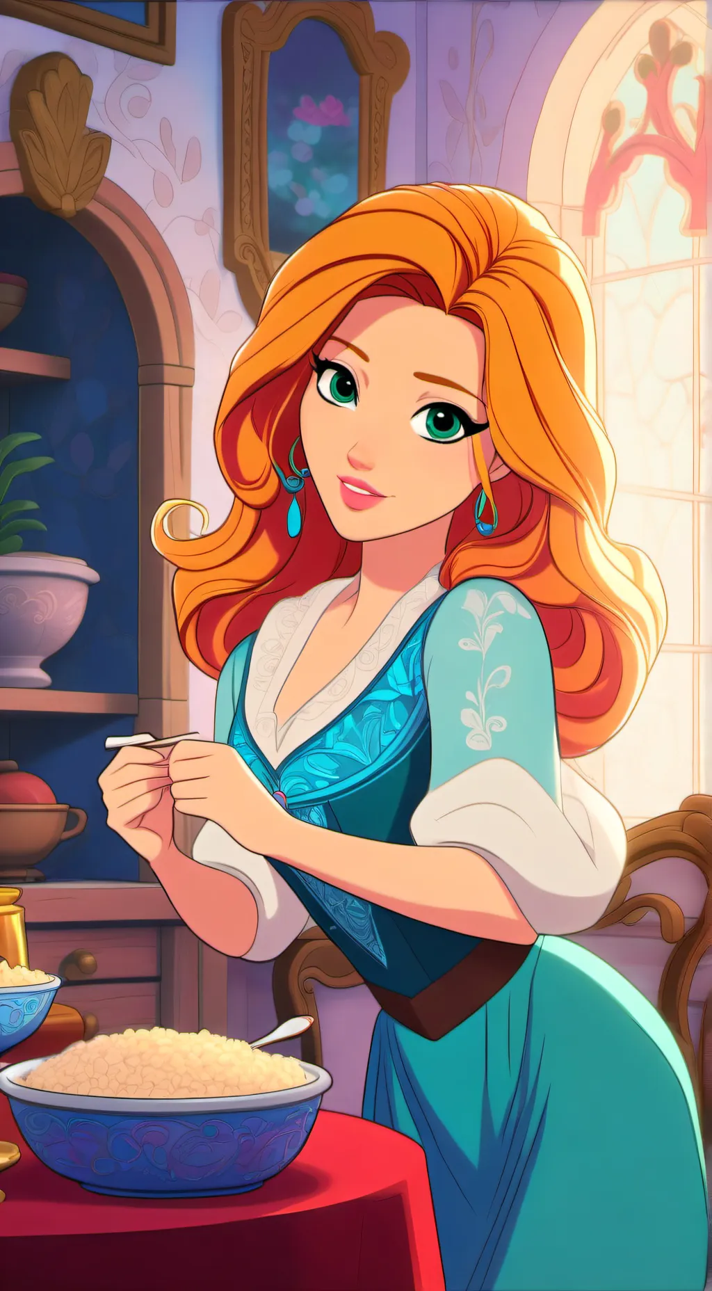 ai character: Rangiku  background